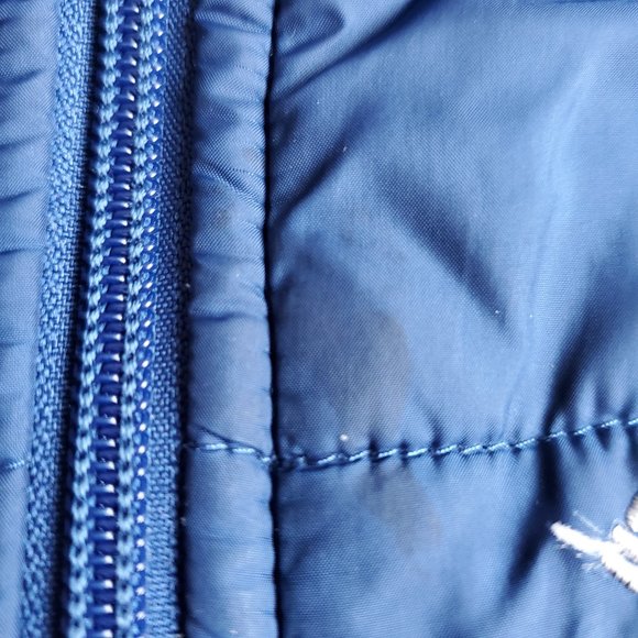 COLUMBIA Boys Fleece Blue Reversible Puffer Outdoor Vest Camping Travel Fall - Picture 8 of 9